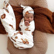 Lion Organic Snuggle Hunny Jersey Wrap & Beanie Set