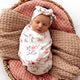 Camille Organic Snuggle Hunny Swaddle & Topknot Set