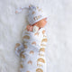 Personalised Baby Rainbow Swaddle Brown