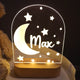 Personalised Night Light Moon and Stars