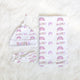 Personalised Baby Rainbow Swaddle Pink