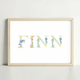 Nautical Ocean - Personalised Name Print