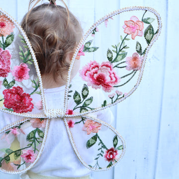 Pink Floral Lace Fairy Wings- Babies and Childrens  Sugar Plum Baby