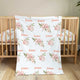 Floral Personalised Minky Blanket