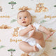 Safari Animals Personalised Swaddle