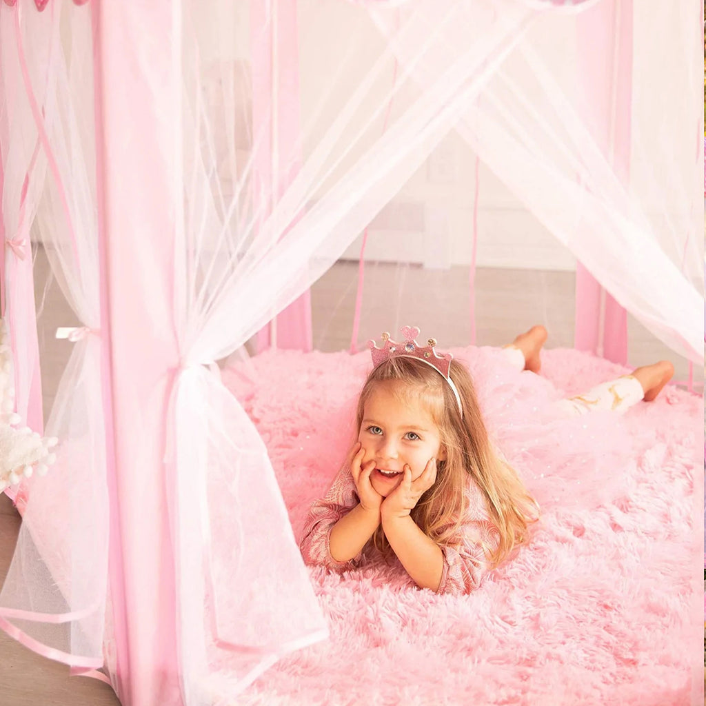 Baby Sleeping In Princess Castle Tent 